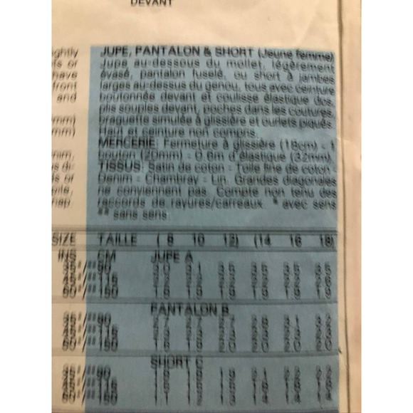 Butterick Pattern 4860 skirt pant capris - Picture 7 of 8